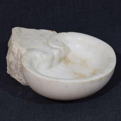 17th 18th Century Italian Baroque Marble Holy Water Font or Stoup
