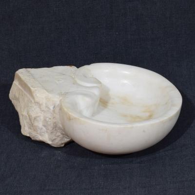 17th 18th Century Italian Baroque Marble Holy Water Font or Stoup