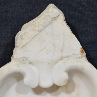 17th 18th Century Italian Baroque Marble Holy Water Font or Stoup
