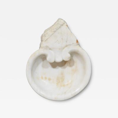 17th 18th Century Italian Baroque Marble Holy Water Font or Stoup