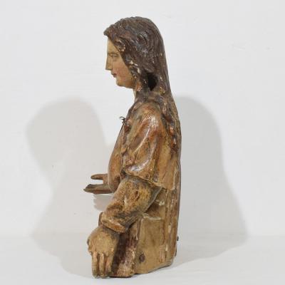 17th 18th Century Italian Wooden Reliquary Bust of a Madonna