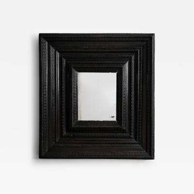 17th C Italian Ebonized Walnut Guilloch Mirror