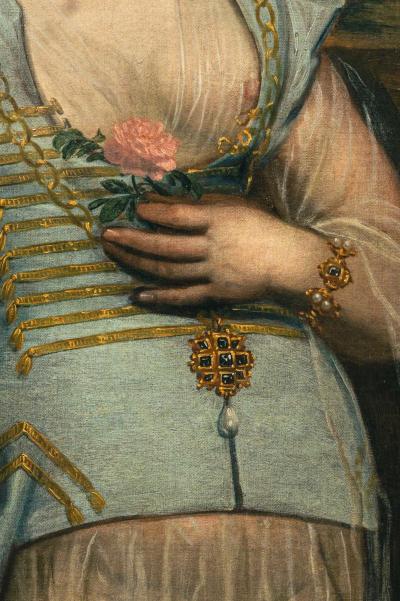 17th C portrait of an Ottoman Elite Woman Venetian School