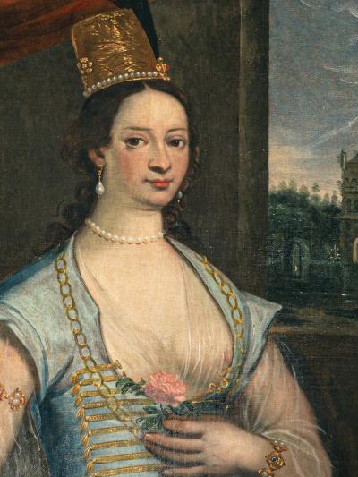 17th C portrait of an Ottoman Elite Woman Venetian School