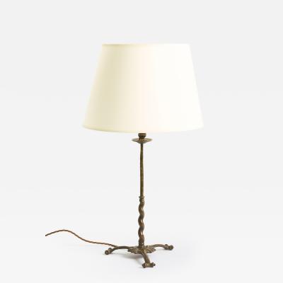 17th Century Bronze Table Lamp