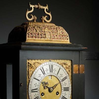 17th Century English eight day spring driven table clock by John Wrench