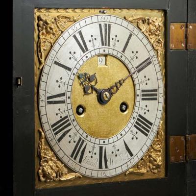 17th Century English eight day spring driven table clock by John Wrench