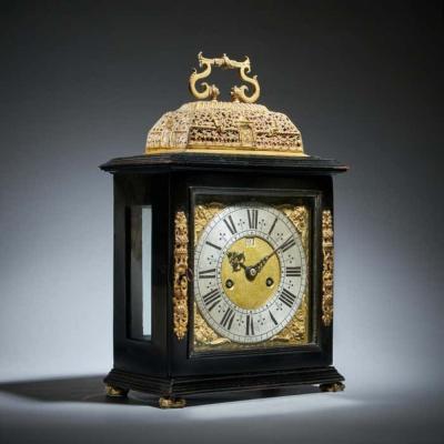 17th Century English eight day spring driven table clock by John Wrench