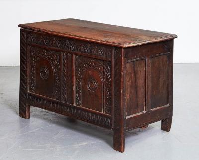 17th Century EnglishTwo Panel Coffer