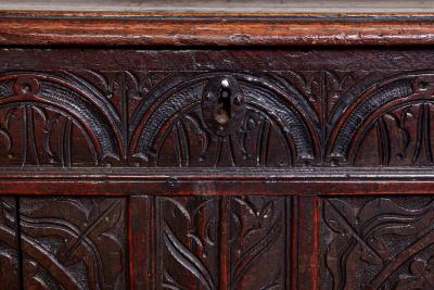 17th Century EnglishTwo Panel Coffer