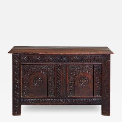 17th Century EnglishTwo Panel Coffer