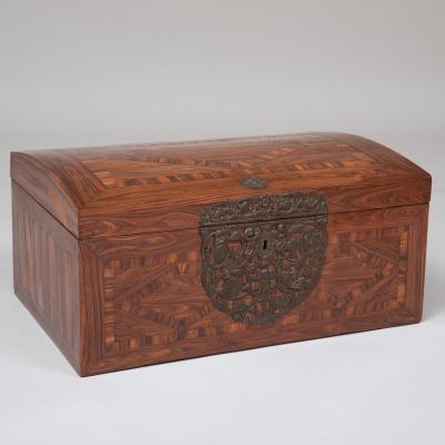17th Century Franco Flemish Kingwood Marquetry Box