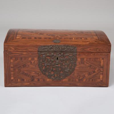17th Century Franco Flemish Kingwood Marquetry Box