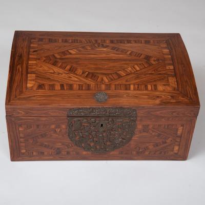 17th Century Franco Flemish Kingwood Marquetry Box