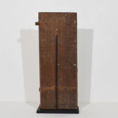 17th Century French Carved Oak Baroque Altar Niche with Angel Head