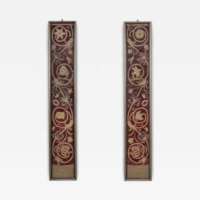 17th Century Italian Baroque Embroidery Panels