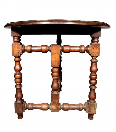 17th Century Italian Baroque Walnut Folding Table