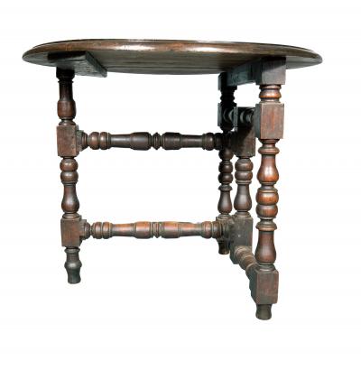 17th Century Italian Baroque Walnut Folding Table