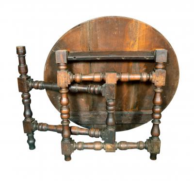 17th Century Italian Baroque Walnut Folding Table