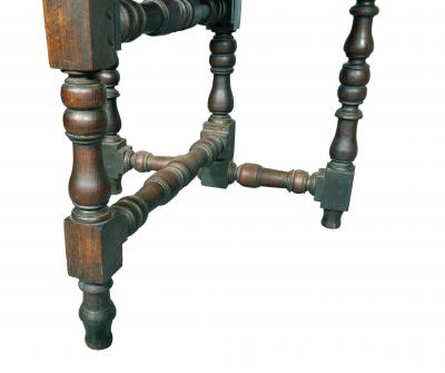 17th Century Italian Baroque Walnut Folding Table
