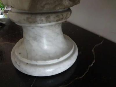 17th Century Italian Carrara Marble Bust of Classical Roman