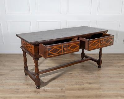 17th Century Italian Fratino Table in Walnut with Cherry Inlay