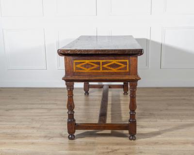 17th Century Italian Fratino Table in Walnut with Cherry Inlay