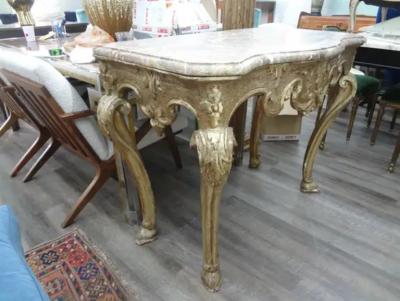 17th Century Italian Giltwood Console Table From Naples