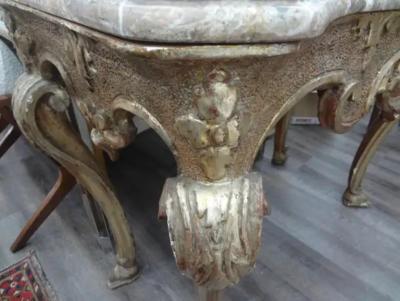 17th Century Italian Giltwood Console Table From Naples