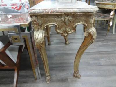17th Century Italian Giltwood Console Table From Naples
