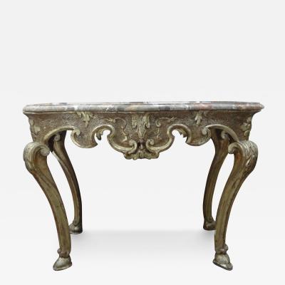 17th Century Italian Giltwood Console Table From Naples