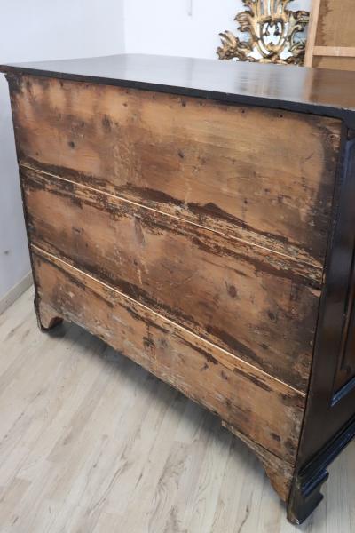 17th Century Italian Louis XIV Walnut Antique Commode or Chest of Drawers