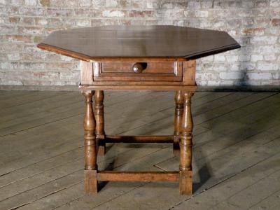 17th Century Italian Octagonal Walnut Center Table
