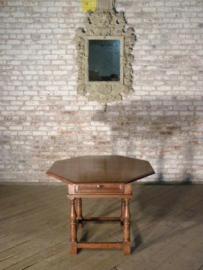 17th Century Italian Octagonal Walnut Center Table