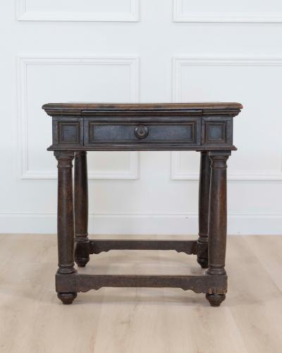 17th Century Italian walnut square side table