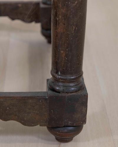 17th Century Italian walnut square side table