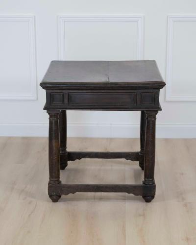17th Century Italian walnut square side table