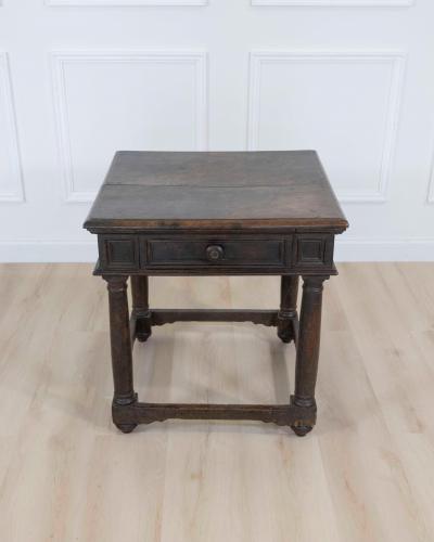 17th Century Italian walnut square side table
