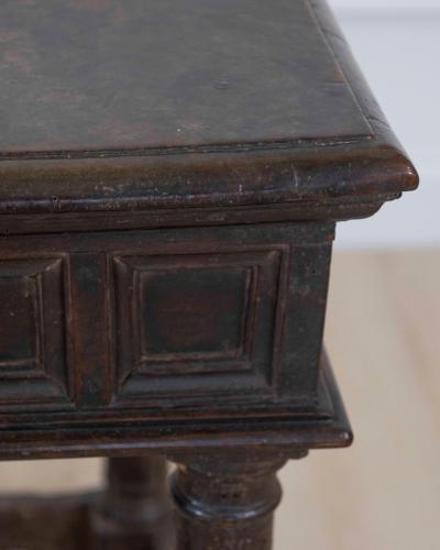 17th Century Italian walnut square side table
