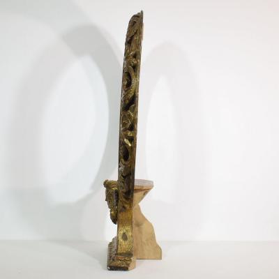 17th Century Spanish Giltwood Baroque Altarpiece with Angel Head