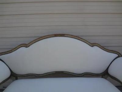 17th Century Venetian Painted and Parcel Gilt Gondola Sofa