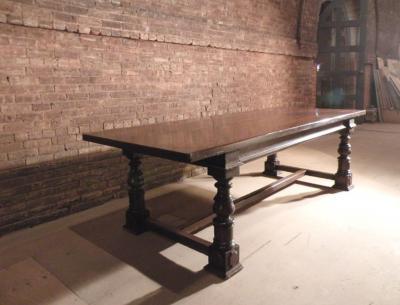 17th Century Walnut Bolognese Italian Baroque Dining Table