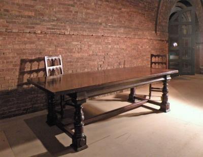 17th Century Walnut Bolognese Italian Baroque Dining Table