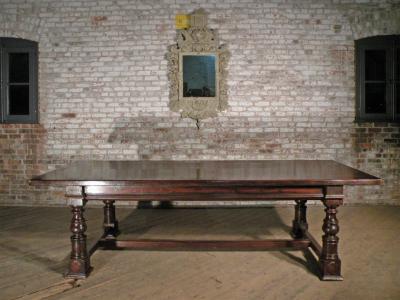 17th Century Walnut Bolognese Italian Baroque Dining Table