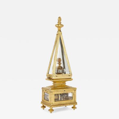 17th Century obelisk shaped table clock