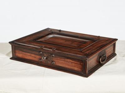 17th c Dutch Colonial Macassar Ebony Document Box