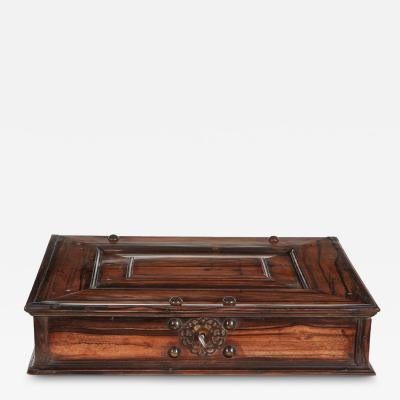 17th c Dutch Colonial Macassar Ebony Document Box