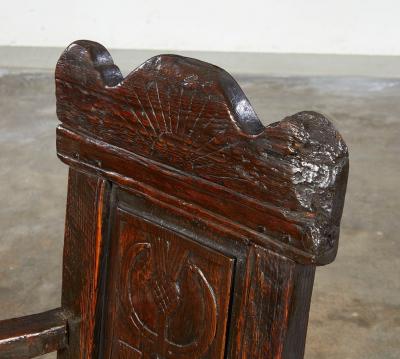 17th c Rising Sun and Thistle Scottish Armchair