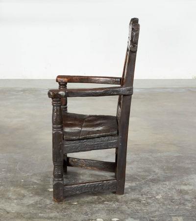 17th c Rising Sun and Thistle Scottish Armchair