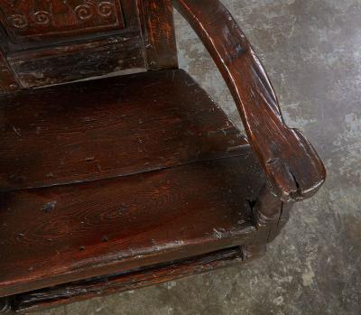 17th c Rising Sun and Thistle Scottish Armchair